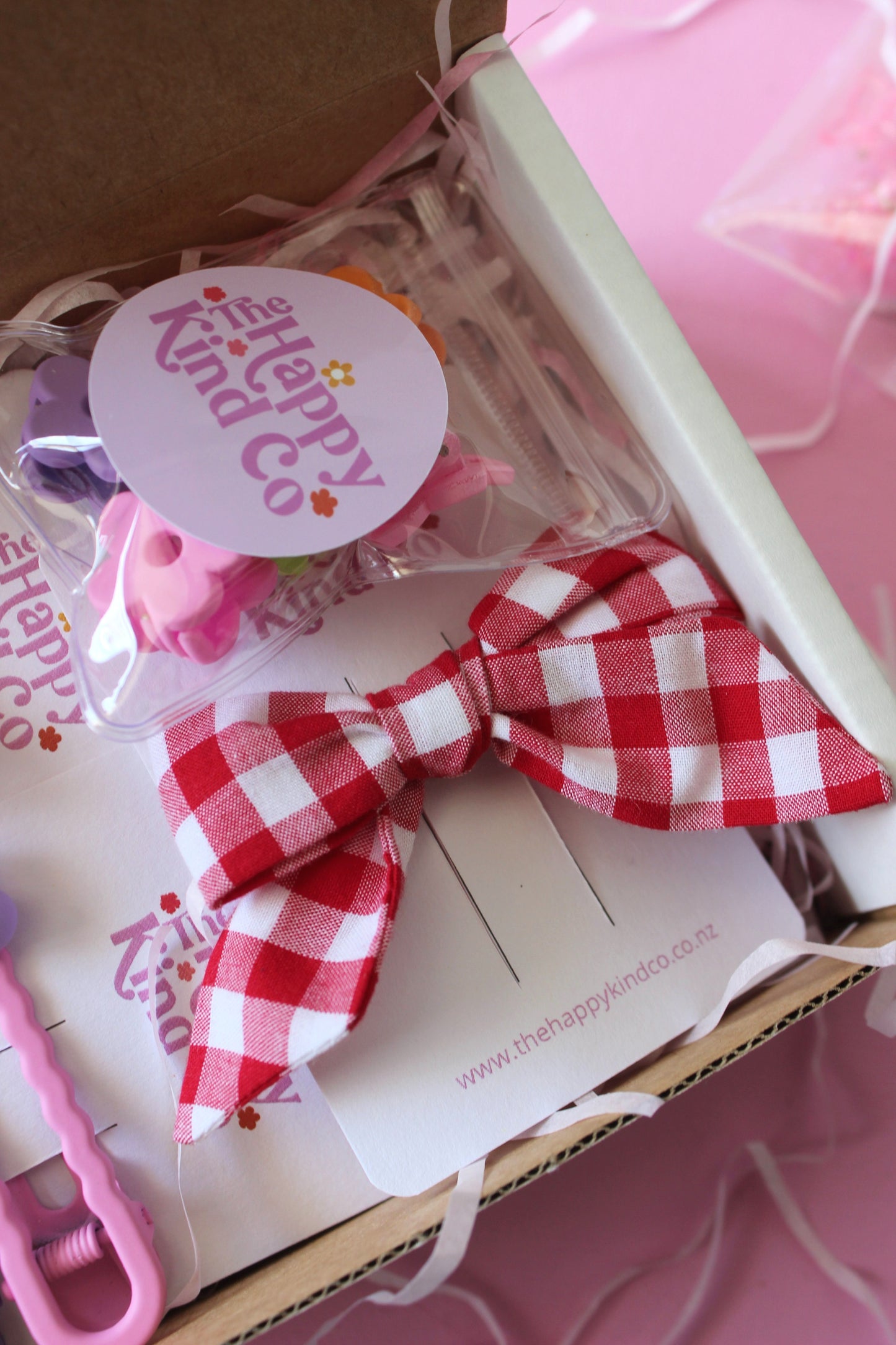 Red Gingham Victoria Bow