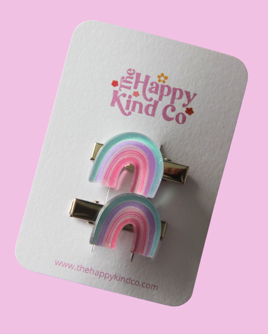 Toddler Rainy-bows Clips 2 Pack
