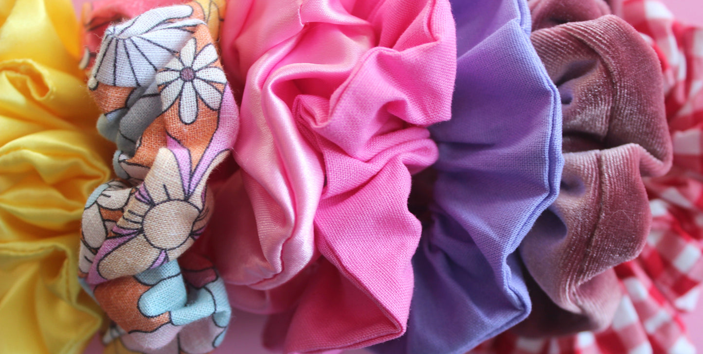Deluxe Blush Velvet Scrunchie
