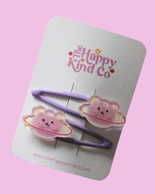 Space Bear Clips 2 Pack