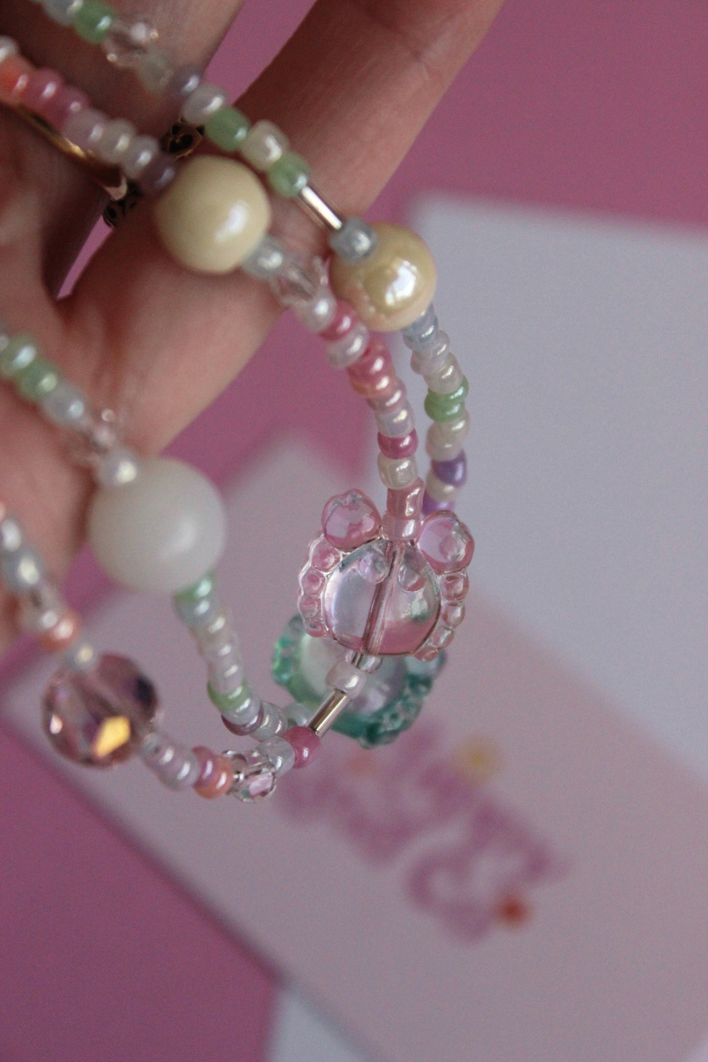 Beach Babe Necklace Pink