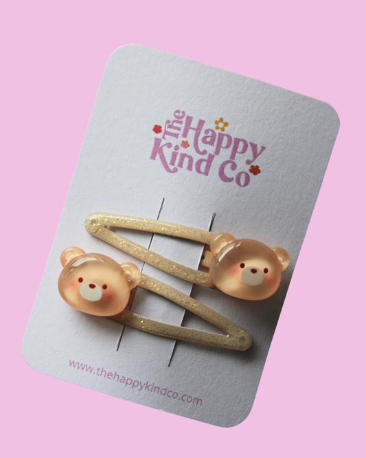Buddy Bear Glitter Clips