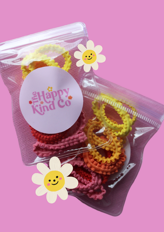 Frilly Toddler Hair Ties 12 Pack Summer