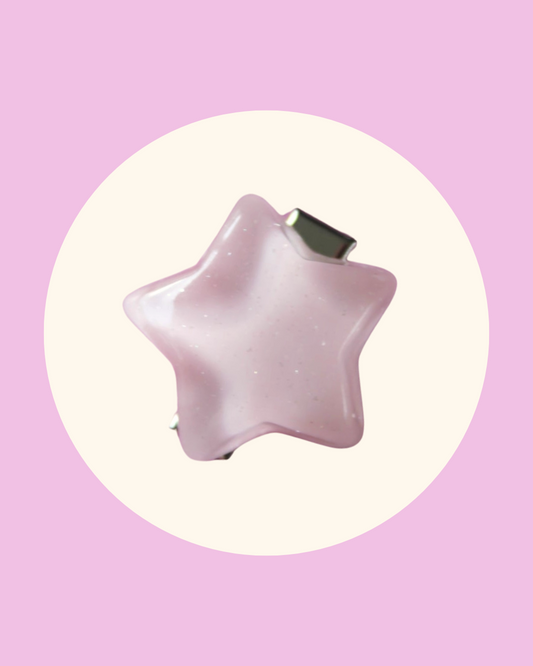 Candyfloss Glitter Star Clip Pop