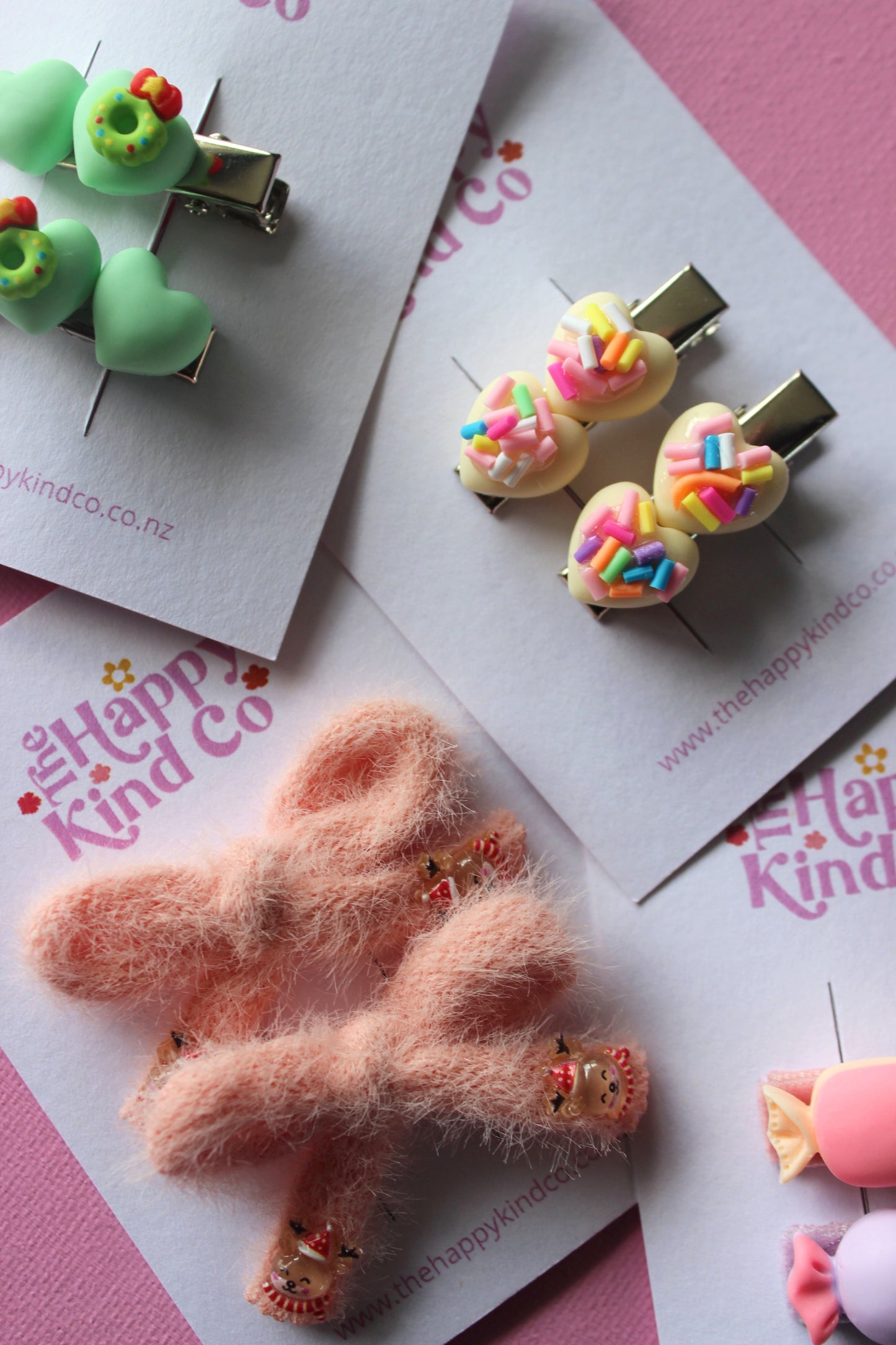 Heart Stopper Toddler Clips - Sprinkle Frosting