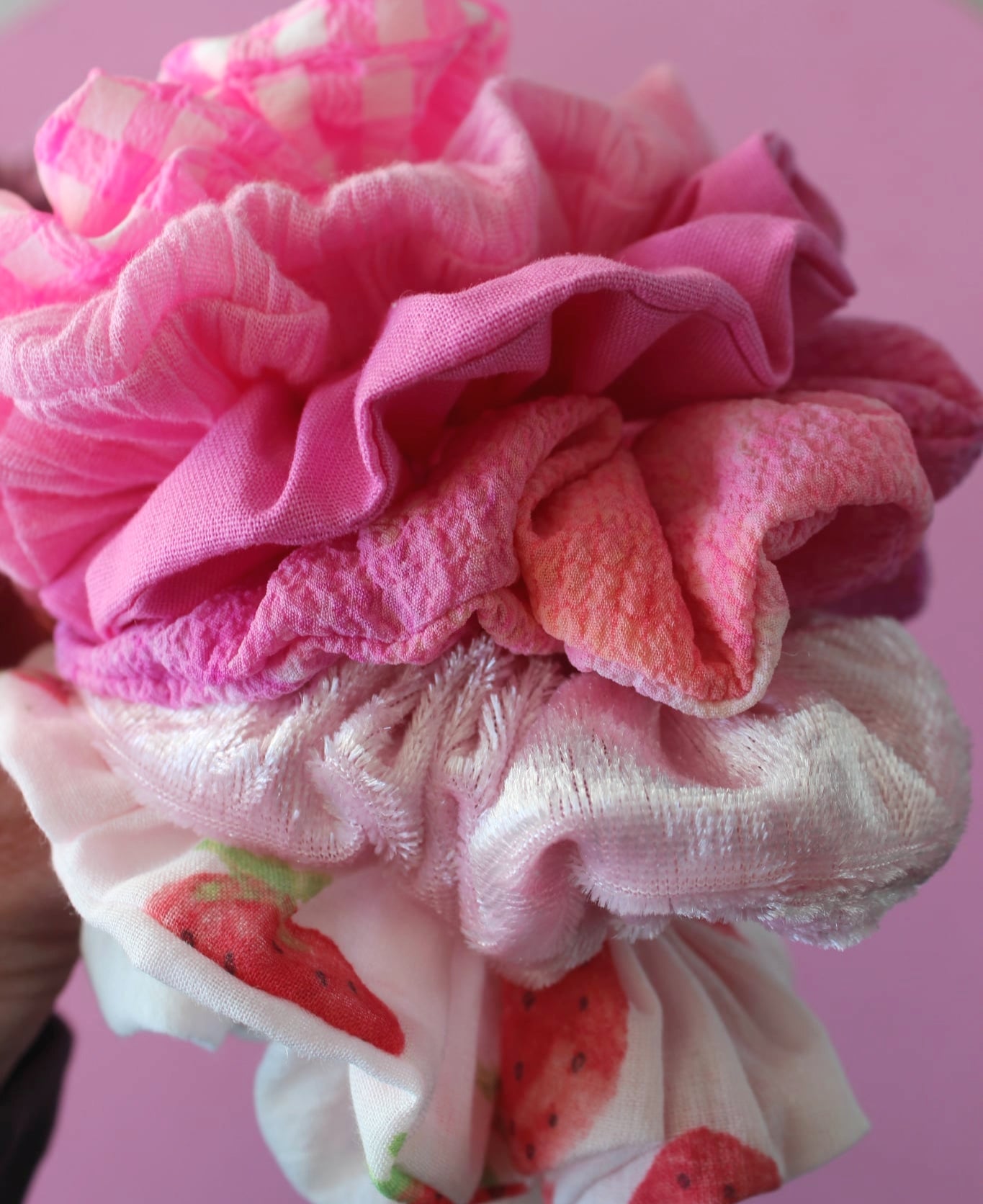 Deluxe Candyfloss Cheesecloth Scrunchie