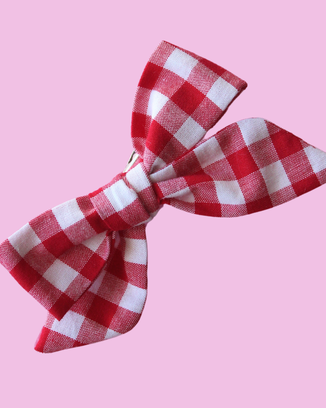 Red Gingham Victoria Bow