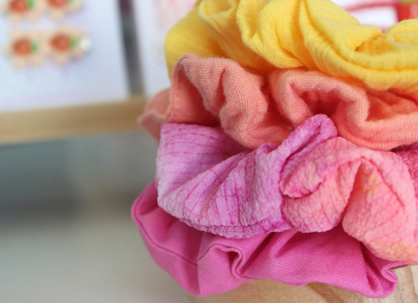Sunshine Yellow Cheesecloth Scrunchie