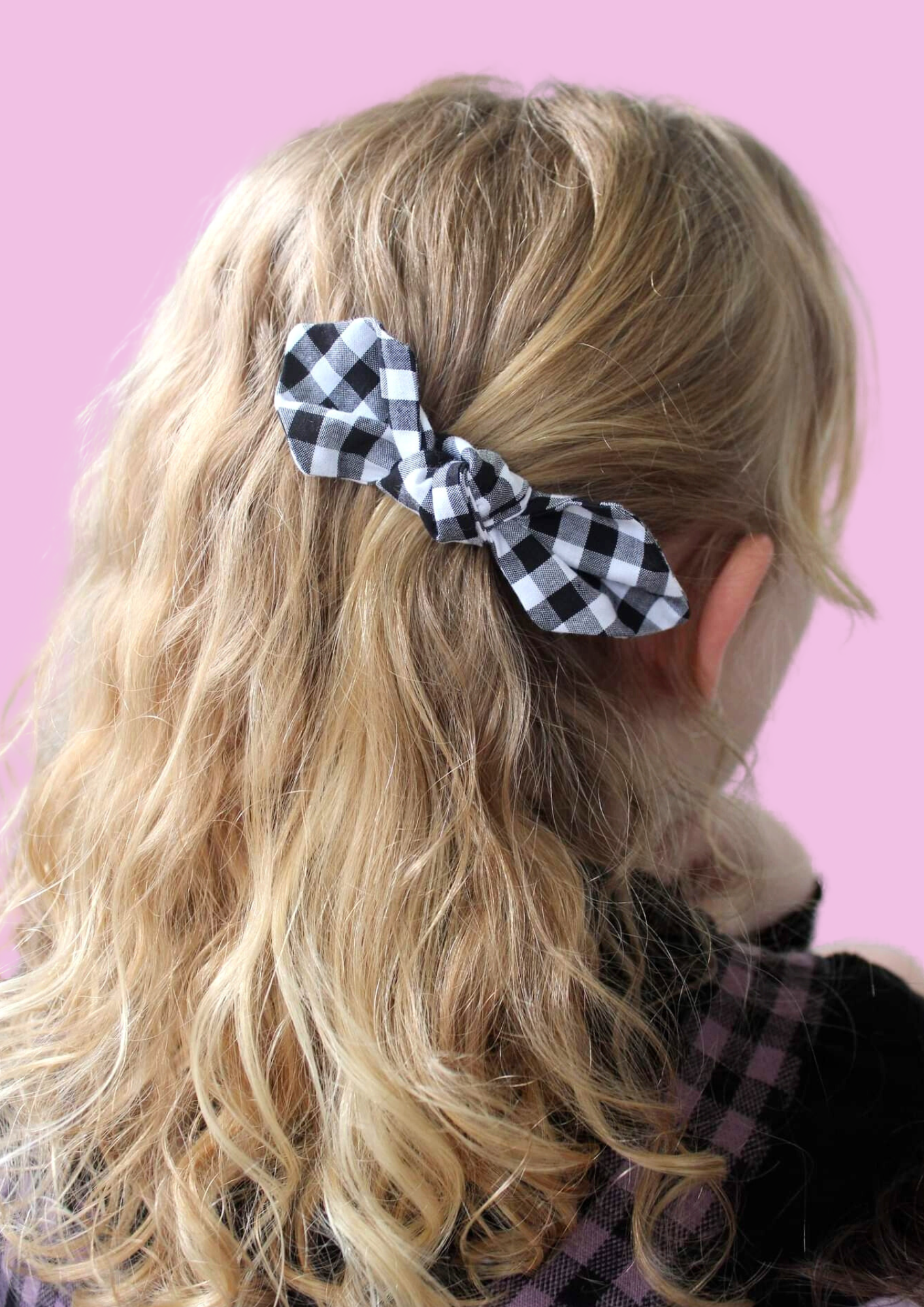 Deluxe Gingham Twist Bow