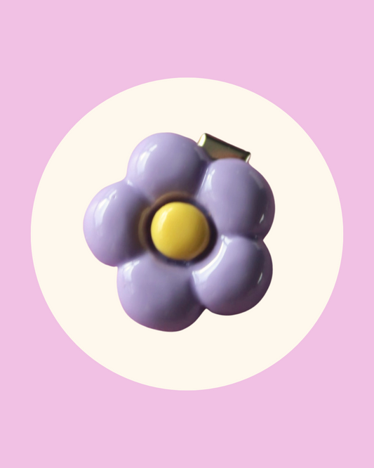 Poppin' Purple Flower Clip Pop