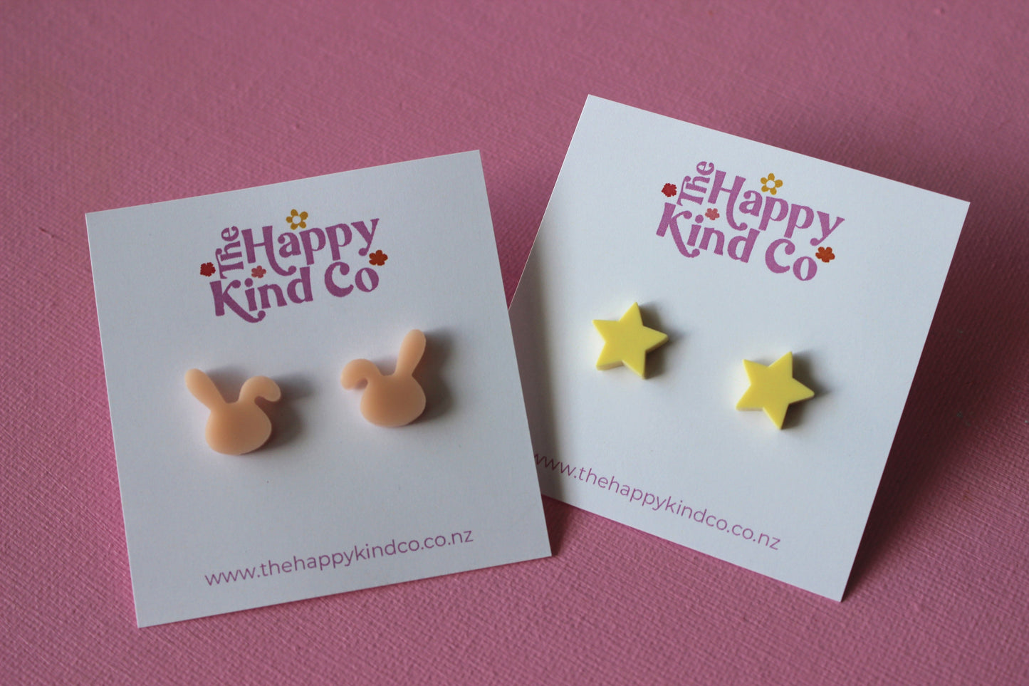 Peach Bunny Earrings