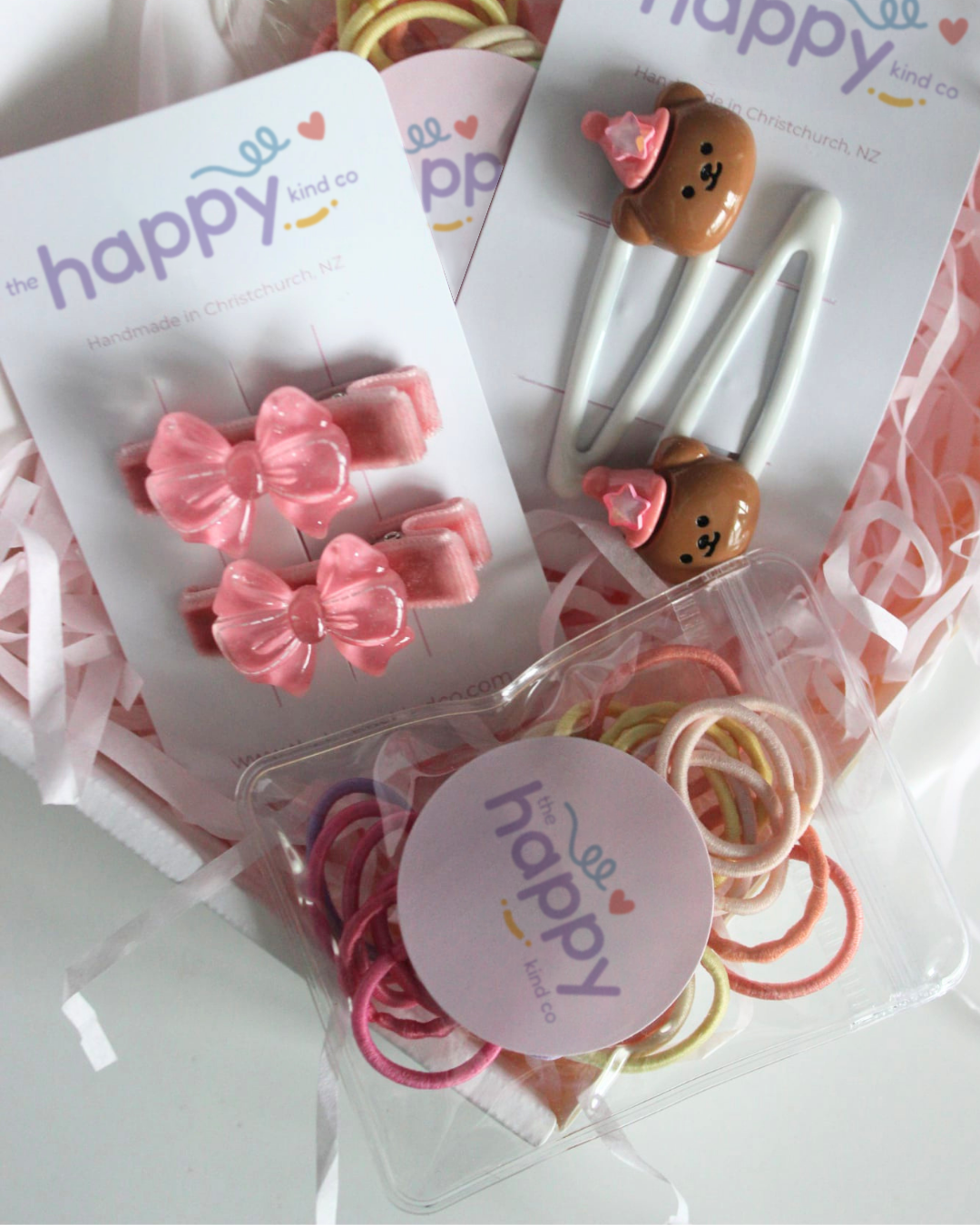 Dreamy Blush Bow Clips