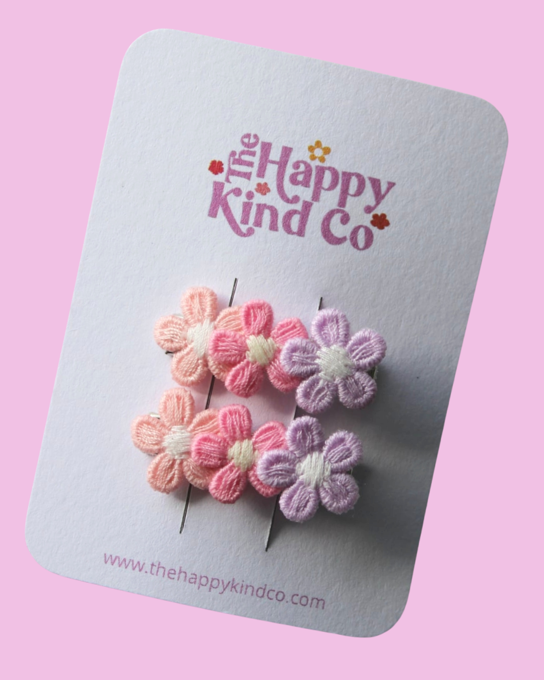 Pastel Rainbow Dainty Daisy Clips