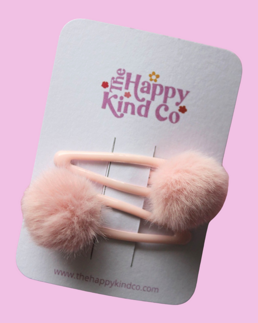 Baby Pink Fluff Clips