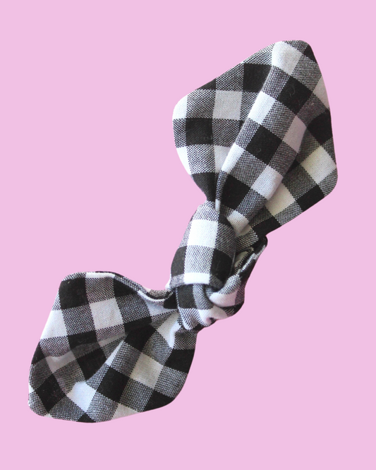 Deluxe Gingham Twist Bow