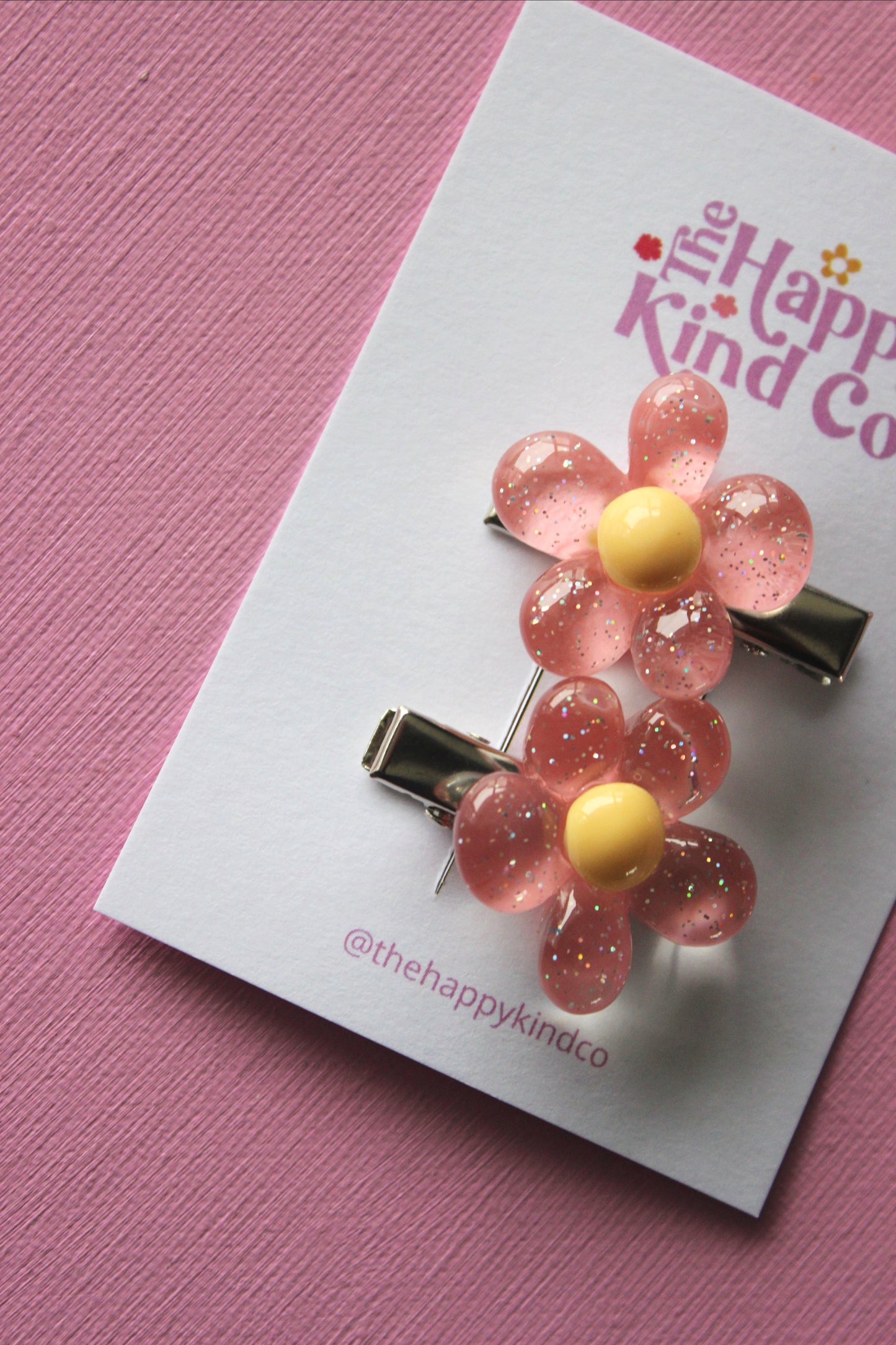 Flower Pop Clips - Peachy