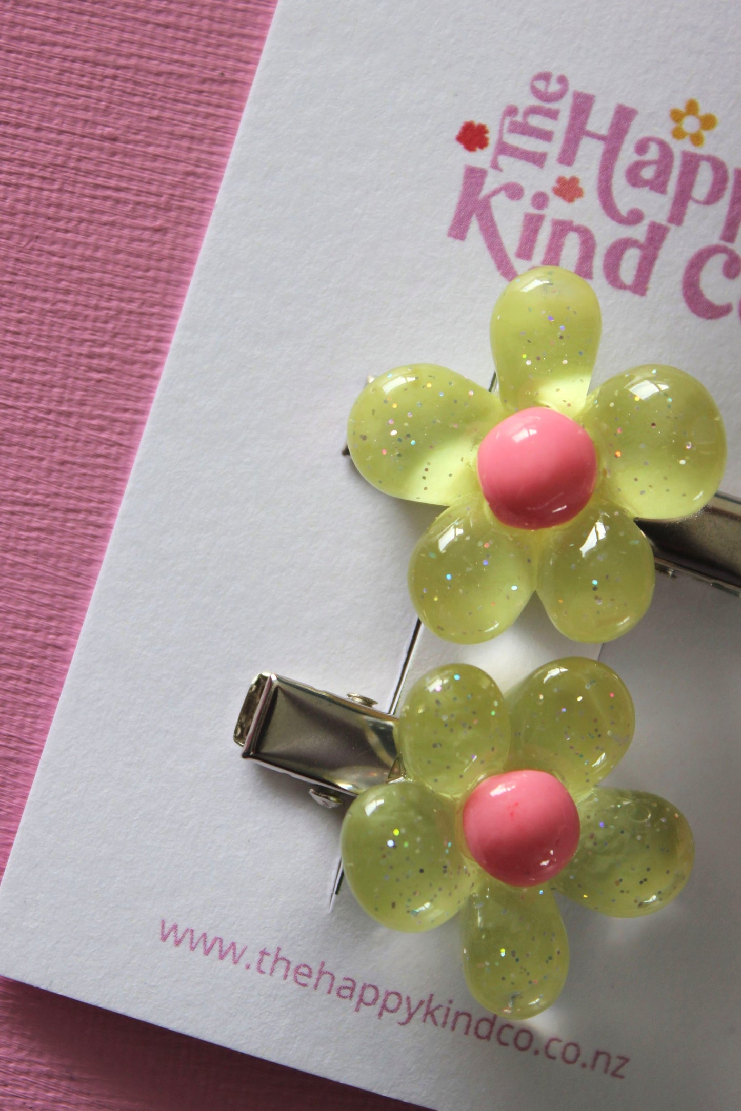 Flower Pop Clips - Lemon