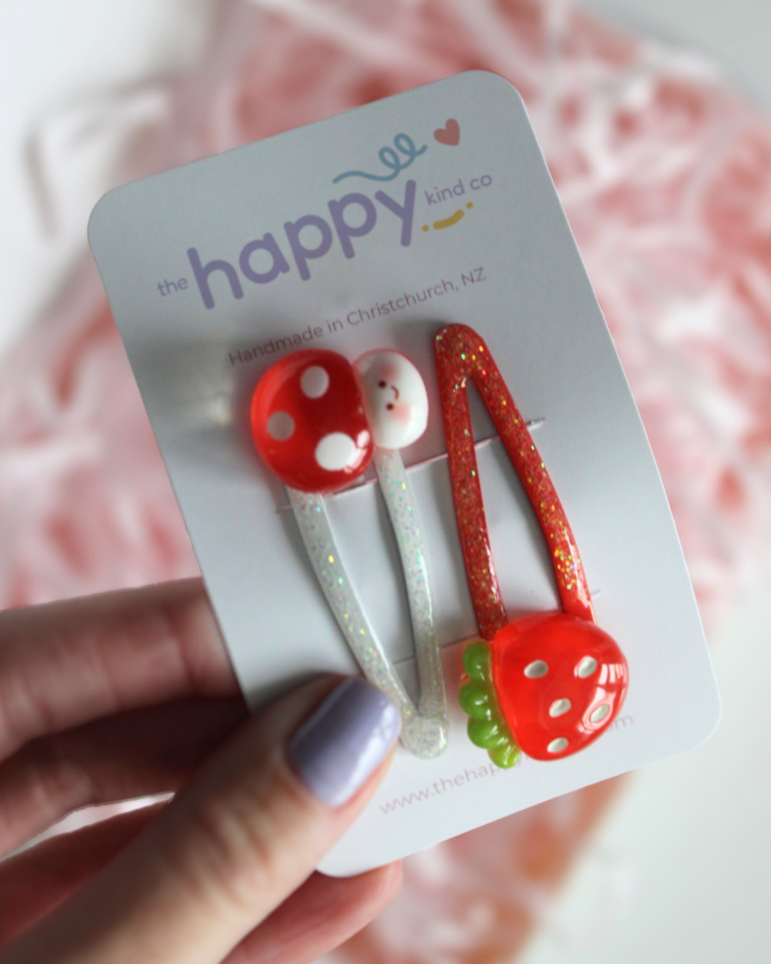 Strawberry & Toadstool Snap Clips