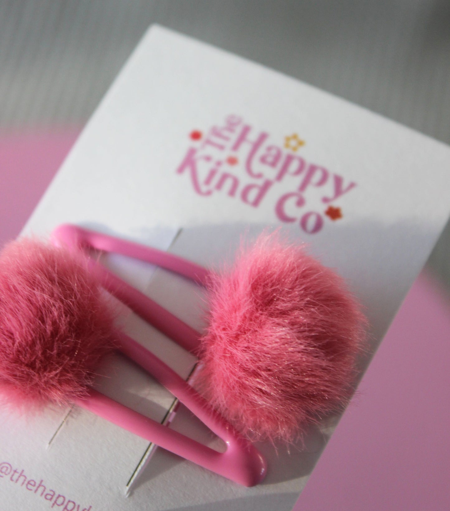 Hot Pink Fluff Clips