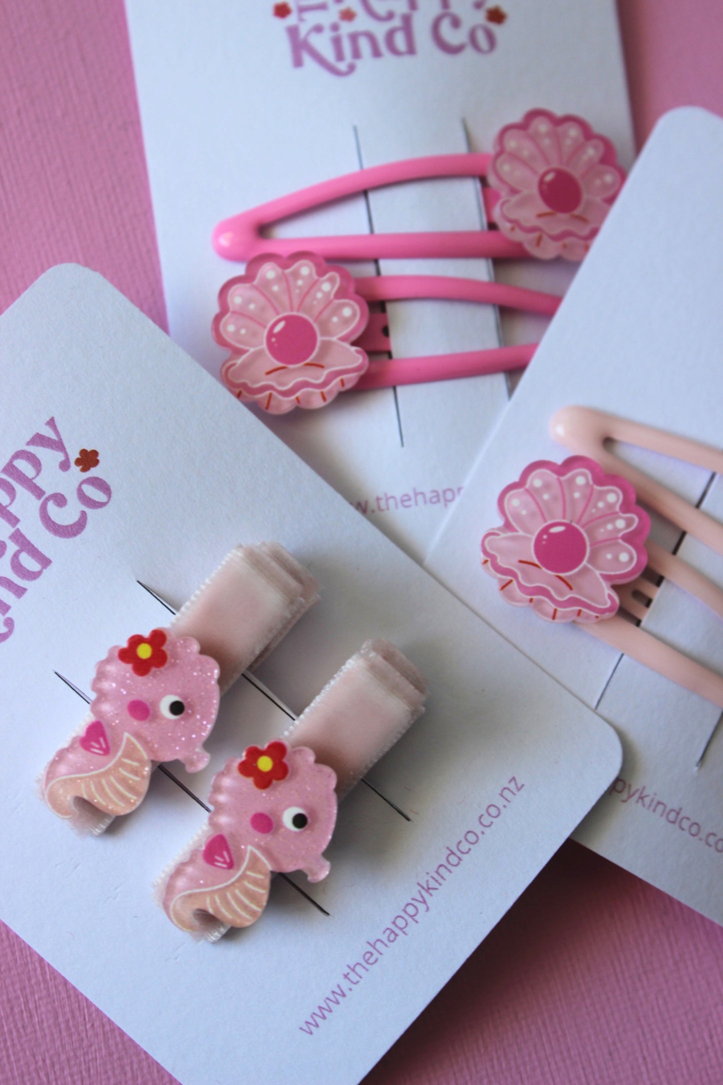 Glam Clam Clips 2 Pack Pink