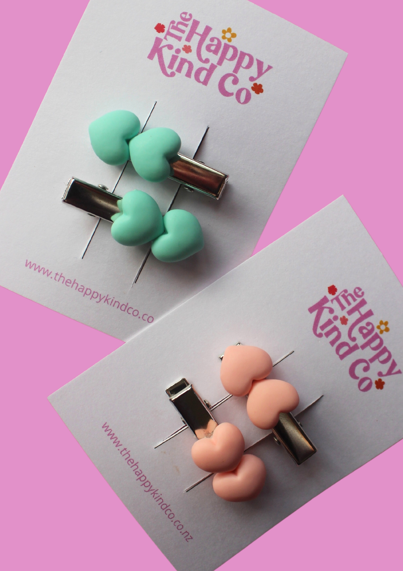 Heart Stopper Toddler Clips Powder Blue