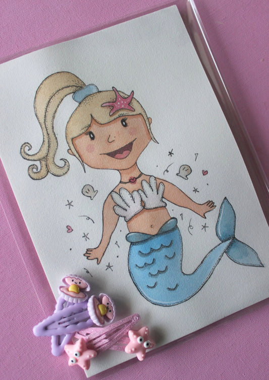 A5 Mini Mermaid Portrait