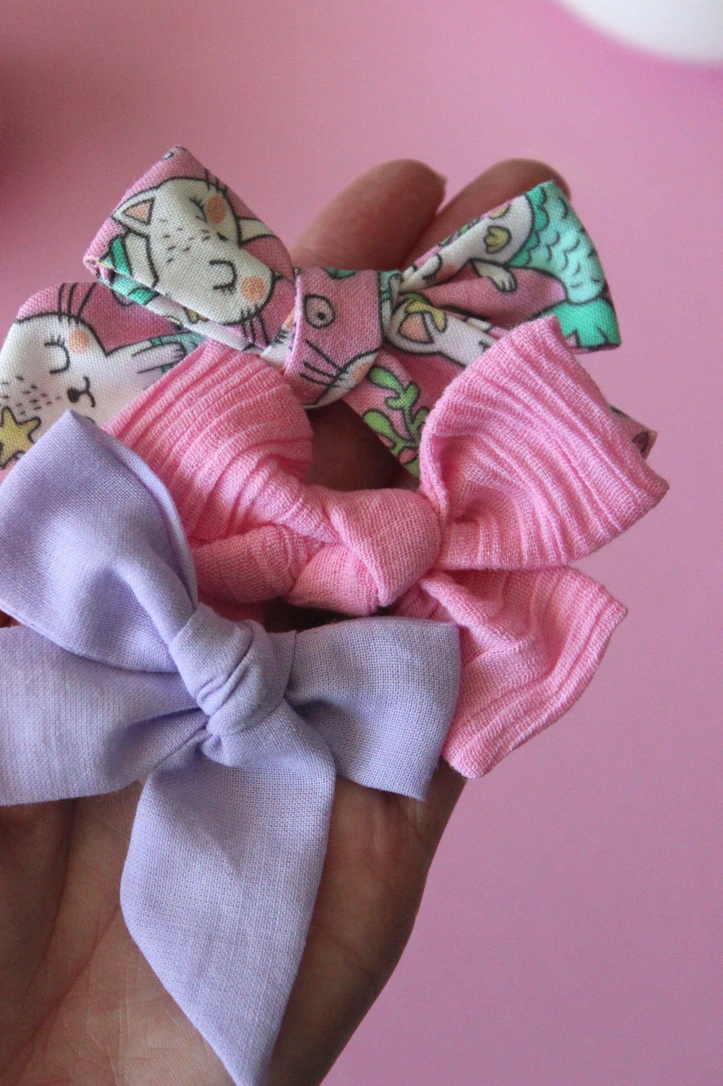 Candyfloss Cheesecloth Scrunch Bow