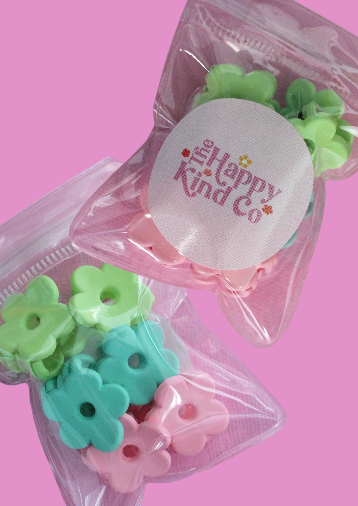 Chunky Flower Mini Claw Clips 6 Pack Fairy Garden