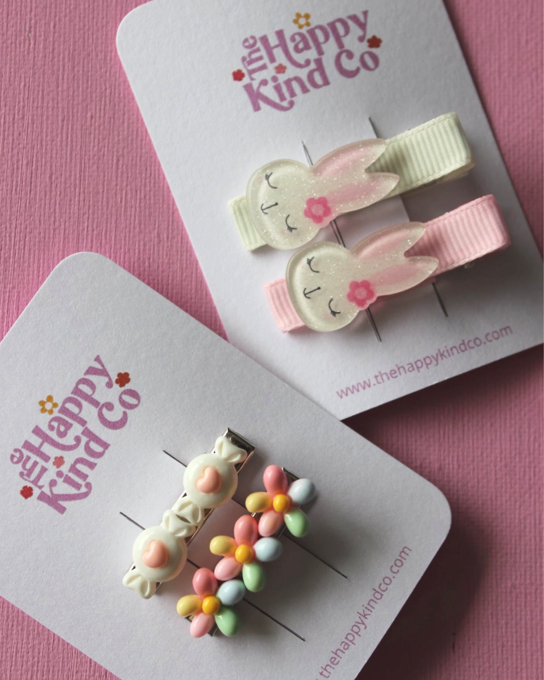 Candy Flower Contrast Clips
