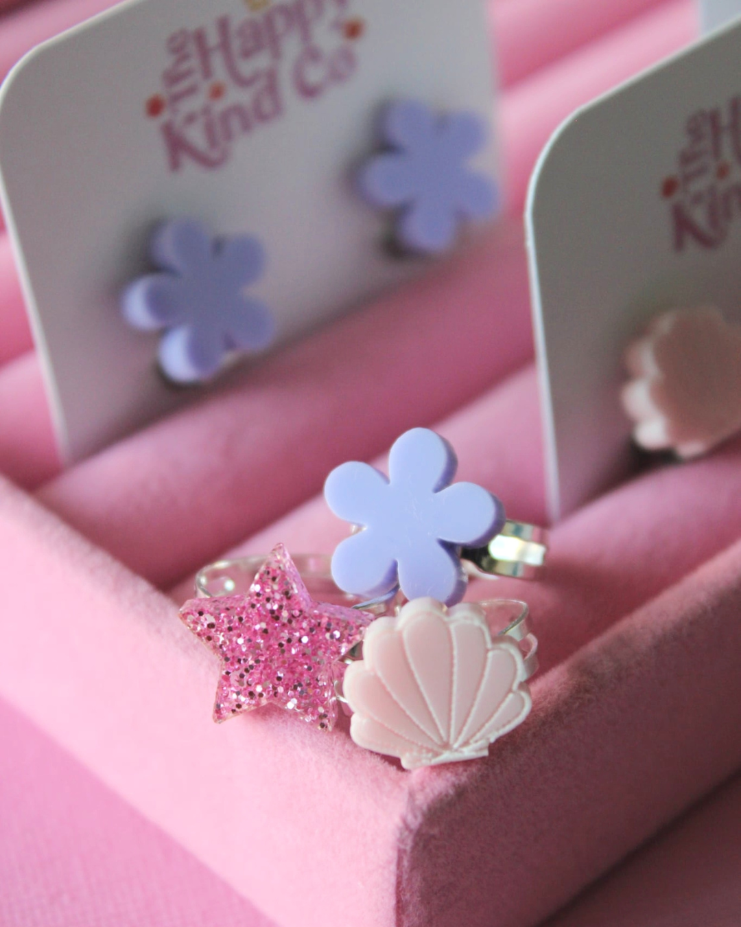 Pink Shell Statement Ring