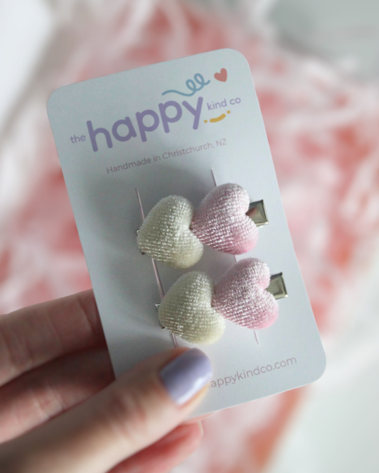 Marshmallow Heart Mini Clips