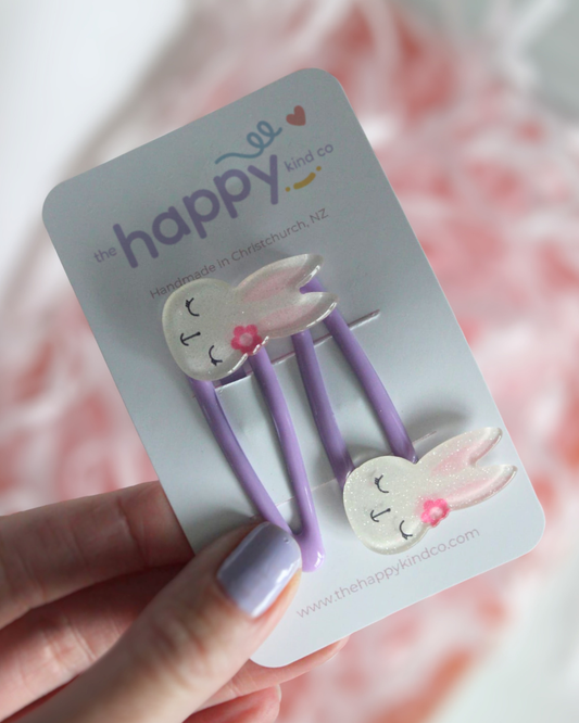 Sleepy Bunny Snap Clips