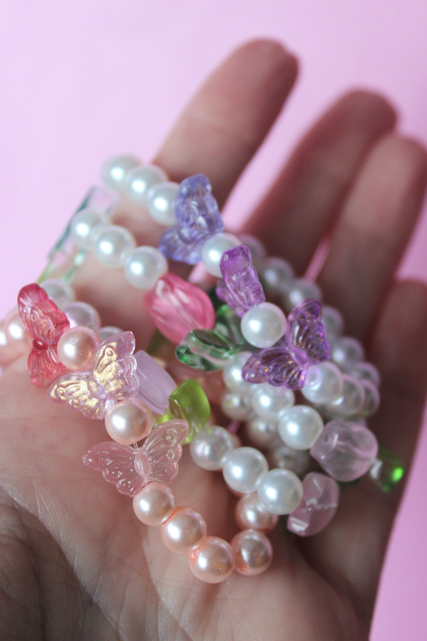 Tulips & Pearls Bracelet