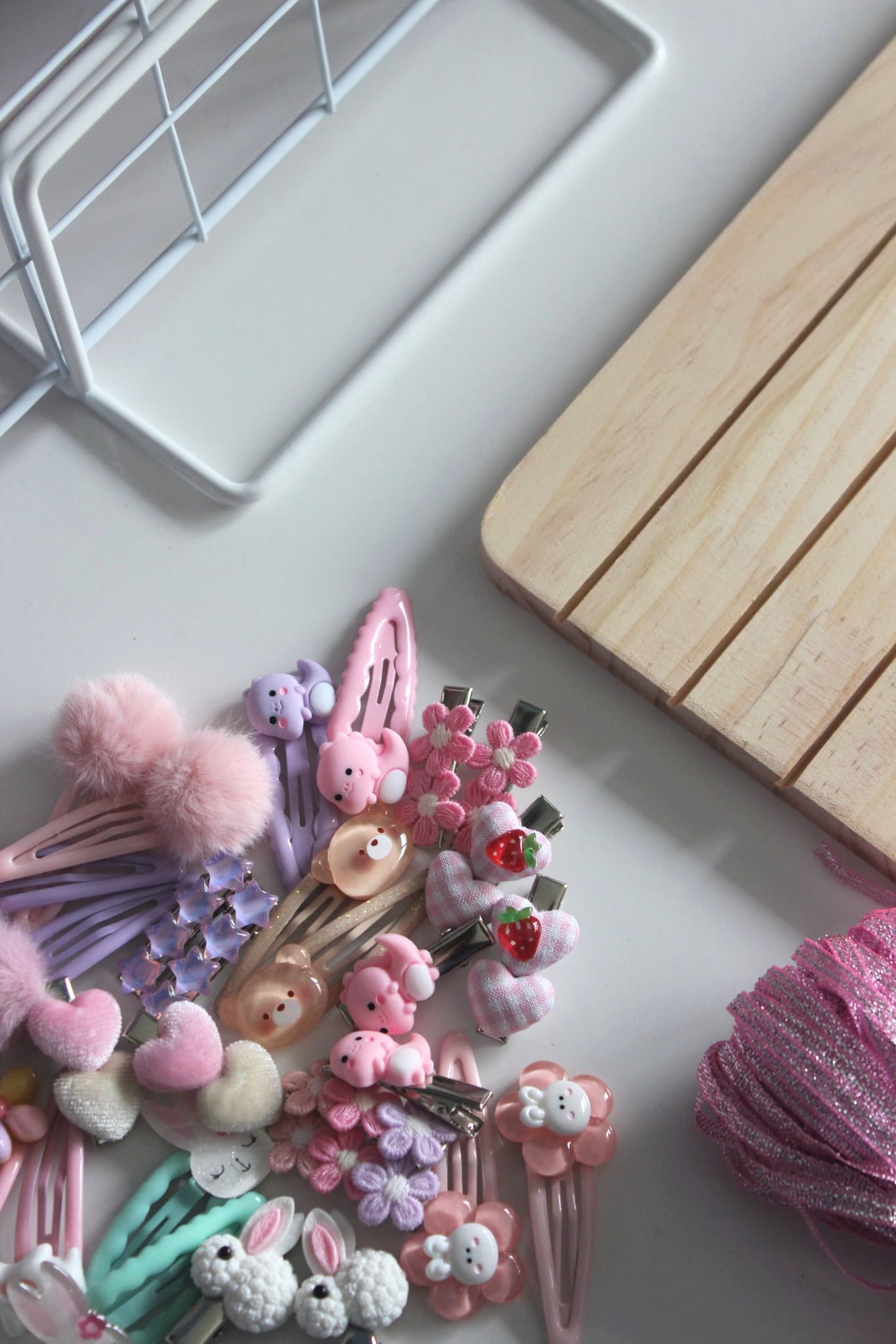Baby Pink Fluff Clips