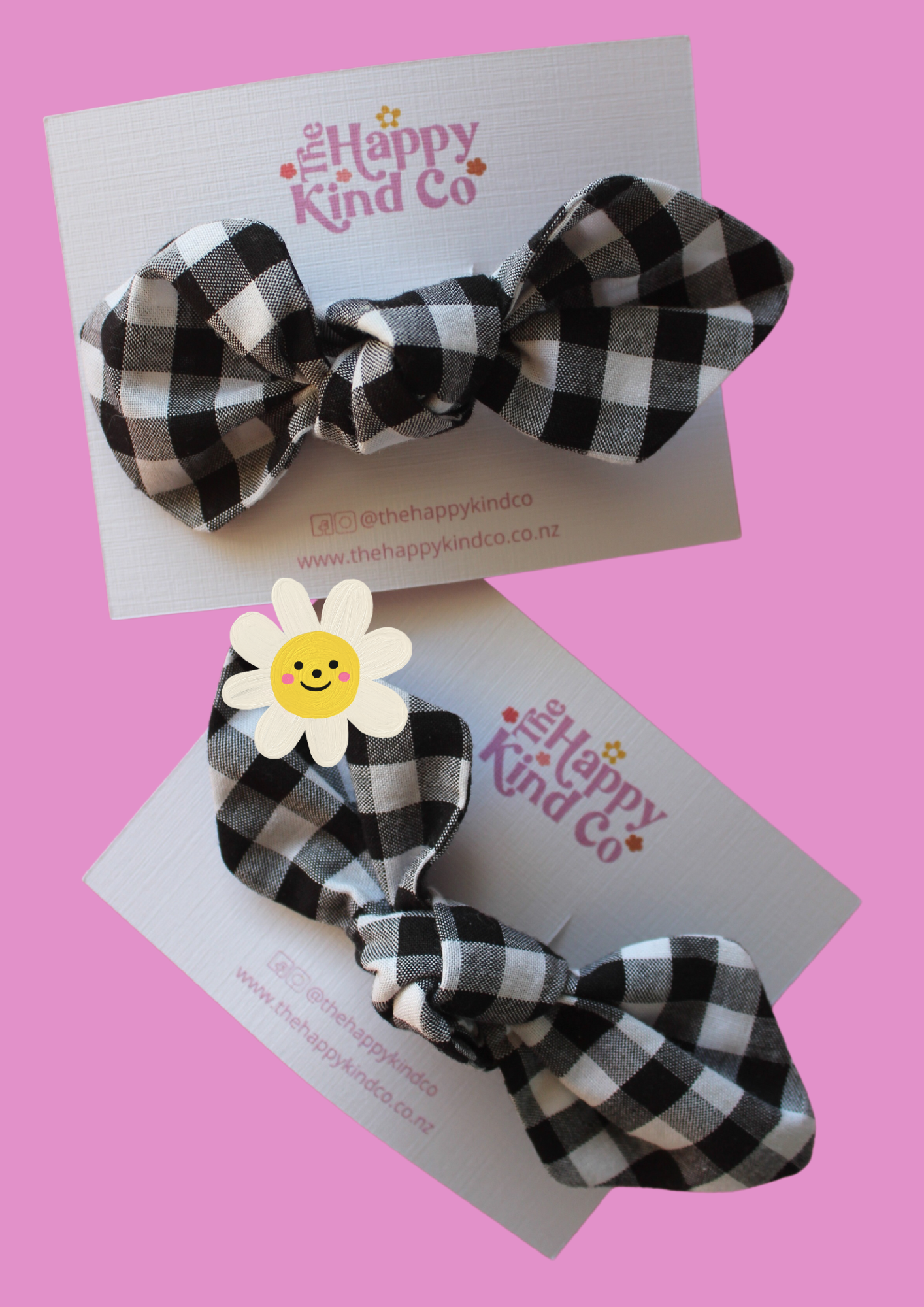 Deluxe Gingham Twist Bow