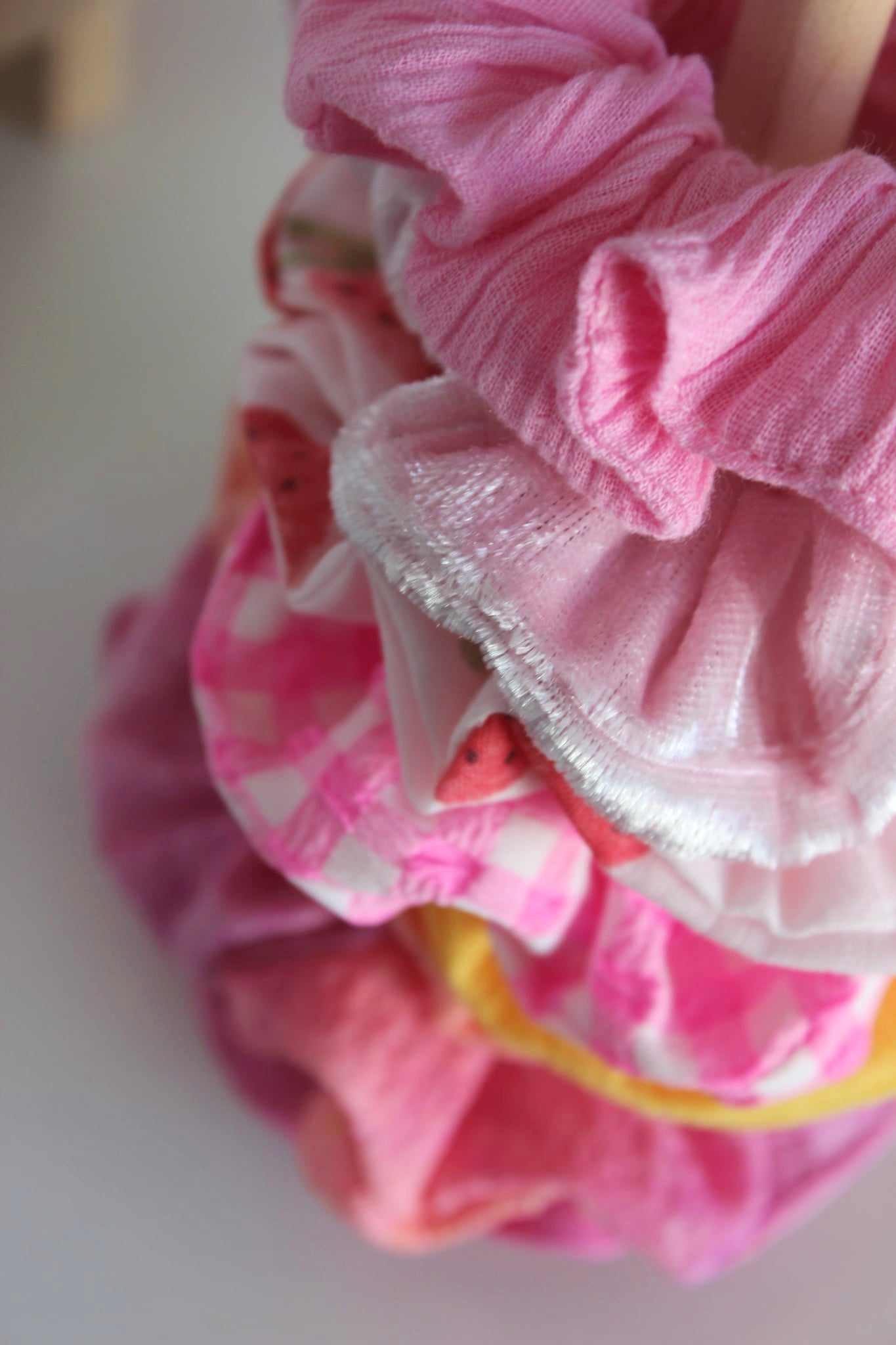 Sunshine Yellow Cheesecloth Scrunchie
