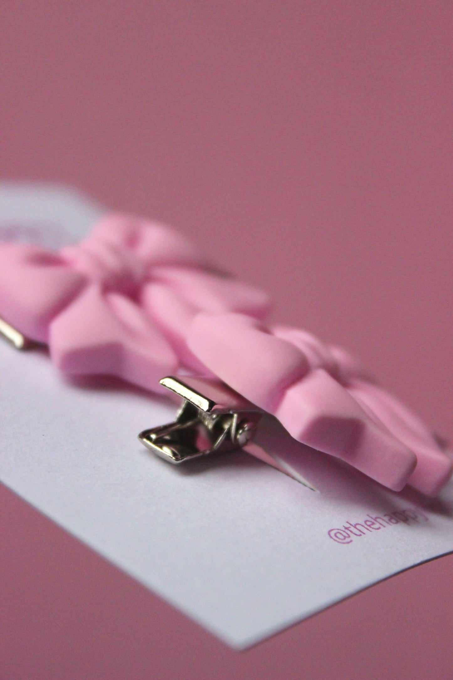 Dreamy Bow Clips - Soft Berry