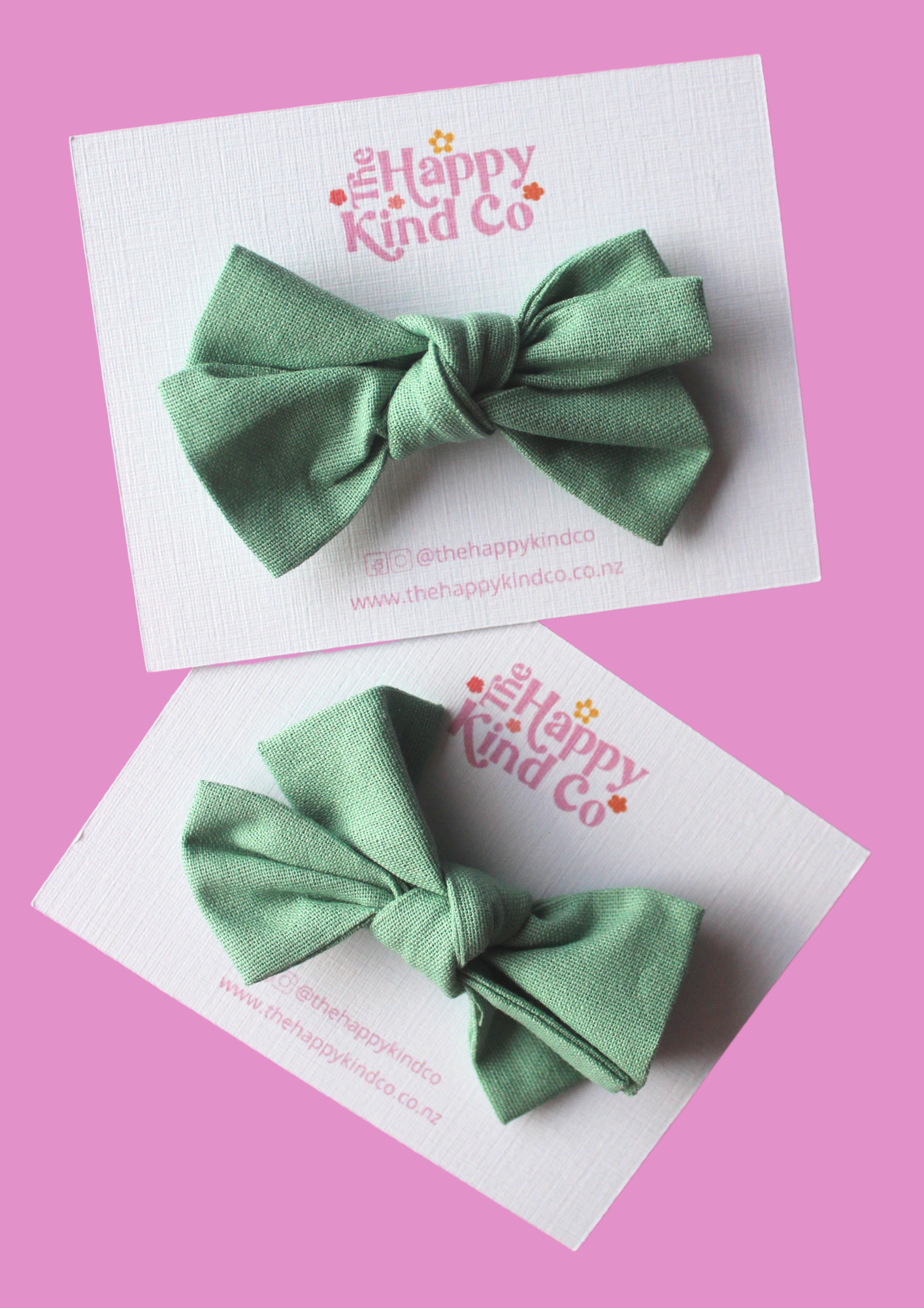Soft Sage Petite Scrunch Bow