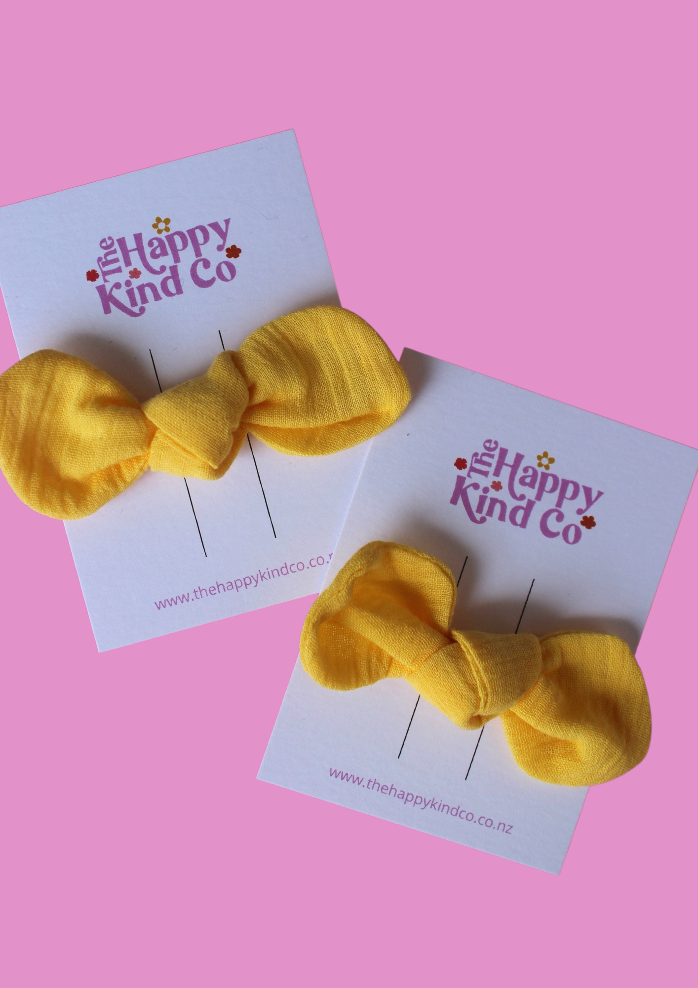 Sunshine Yellow Cheesecloth Petite Twist Bow