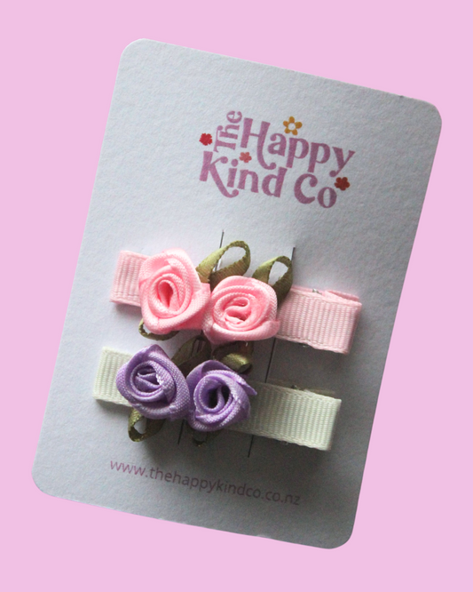 Vintage Rose Clips