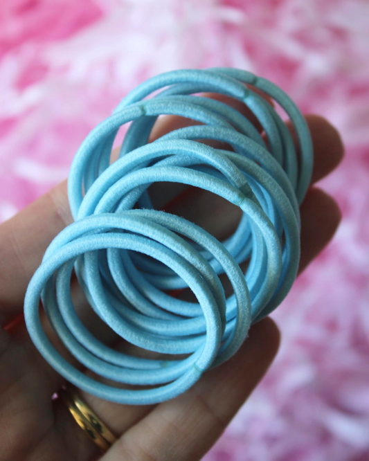 Thick Hair Ties 15 Pk - Sky