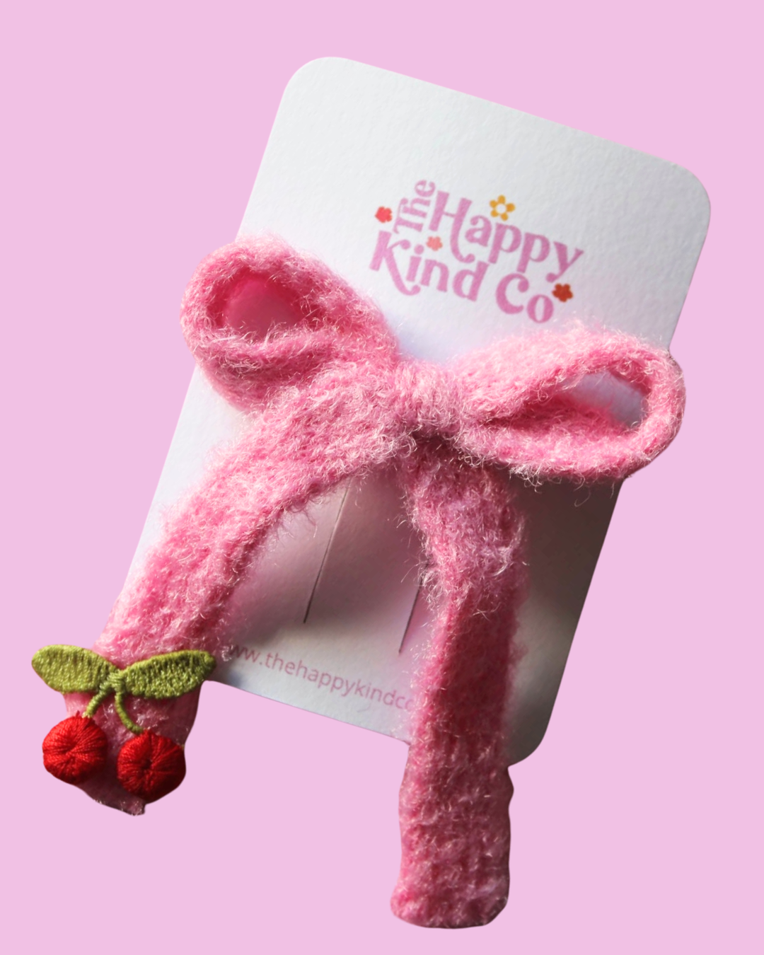 Fuzzy Cherry Bow