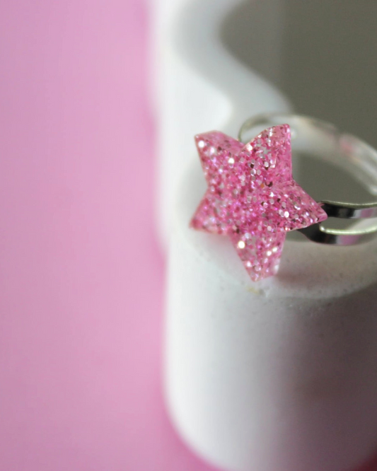 Glitter Star Statement Ring
