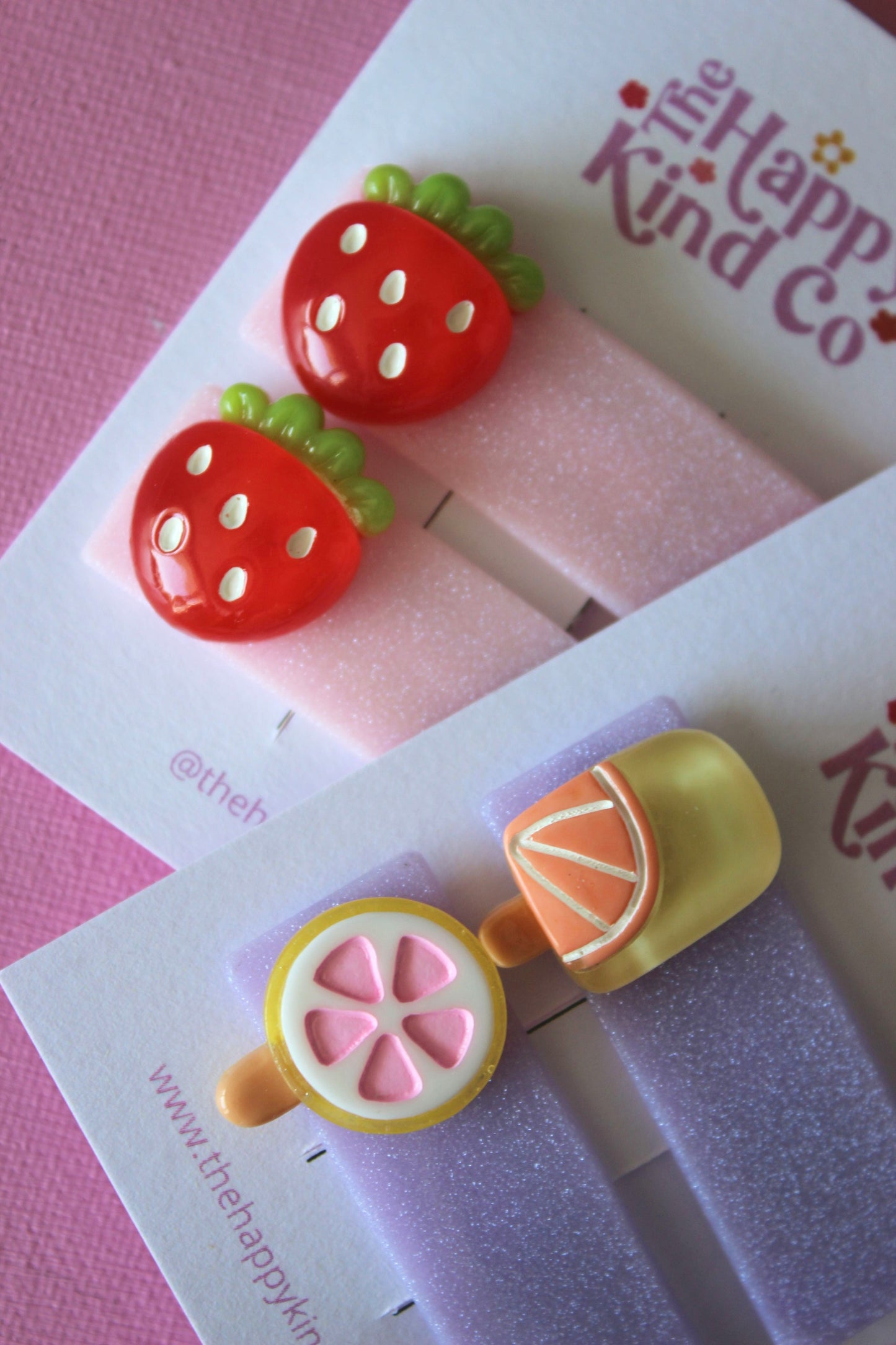 Chunky Glitter Clips - Purple Popsicles
