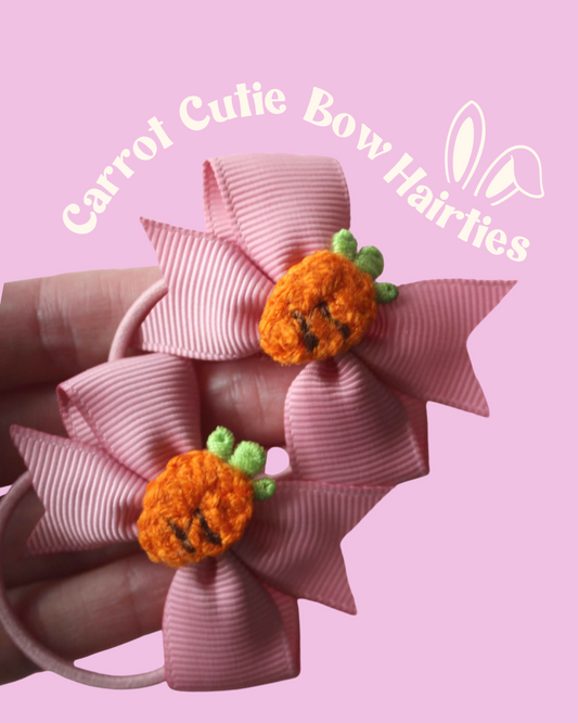 Carrot Cutie Bow Hair Ties