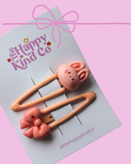 Bunny Bow Clips - Free Gift
