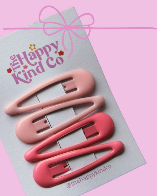 Coral & Pink Jelly School Girl Clips - Free Gift