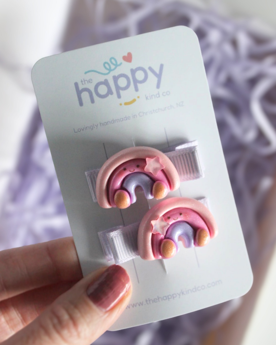 Dreamy Lavender Rainbow Mini Clips
