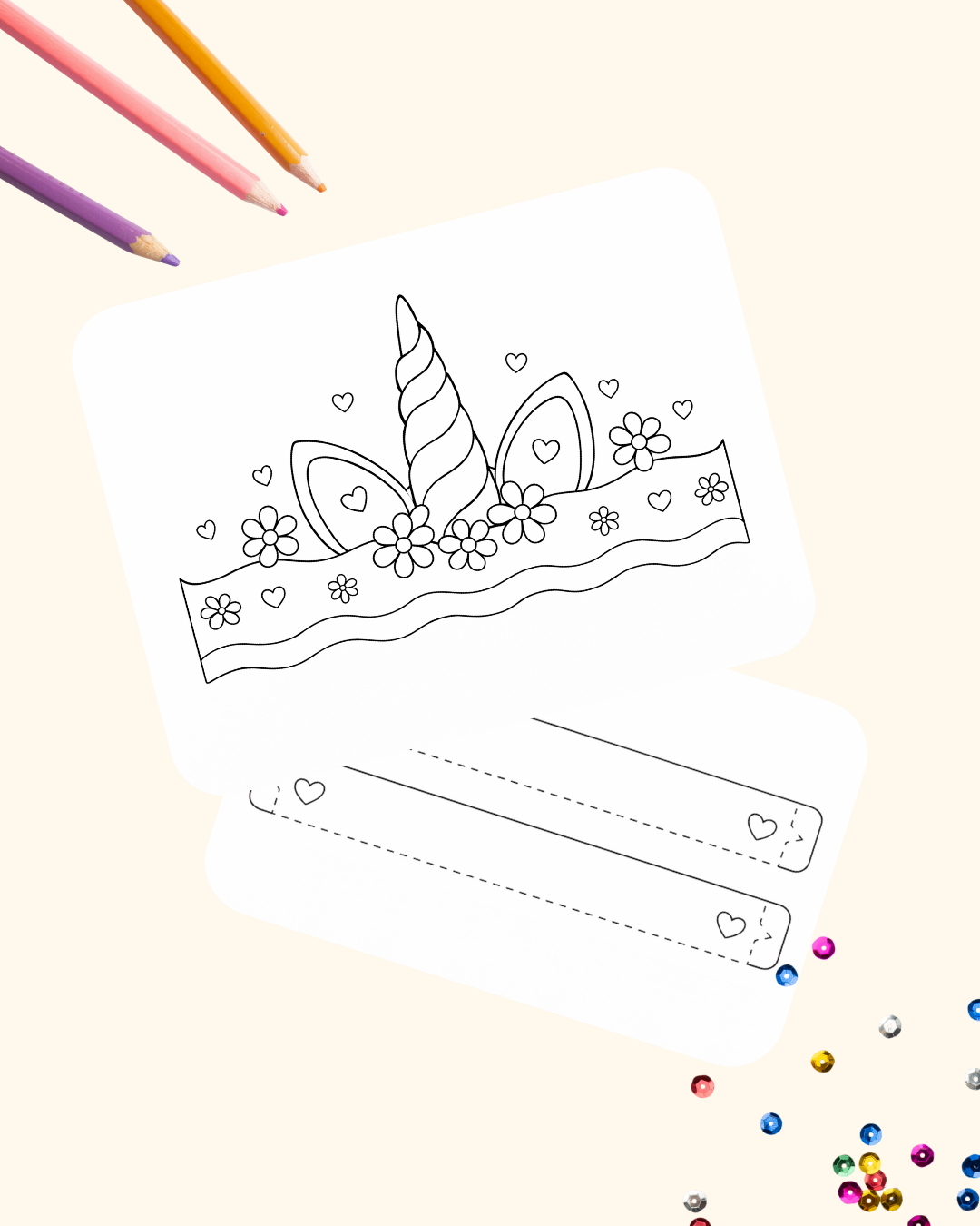 Printable Unicorn Crown