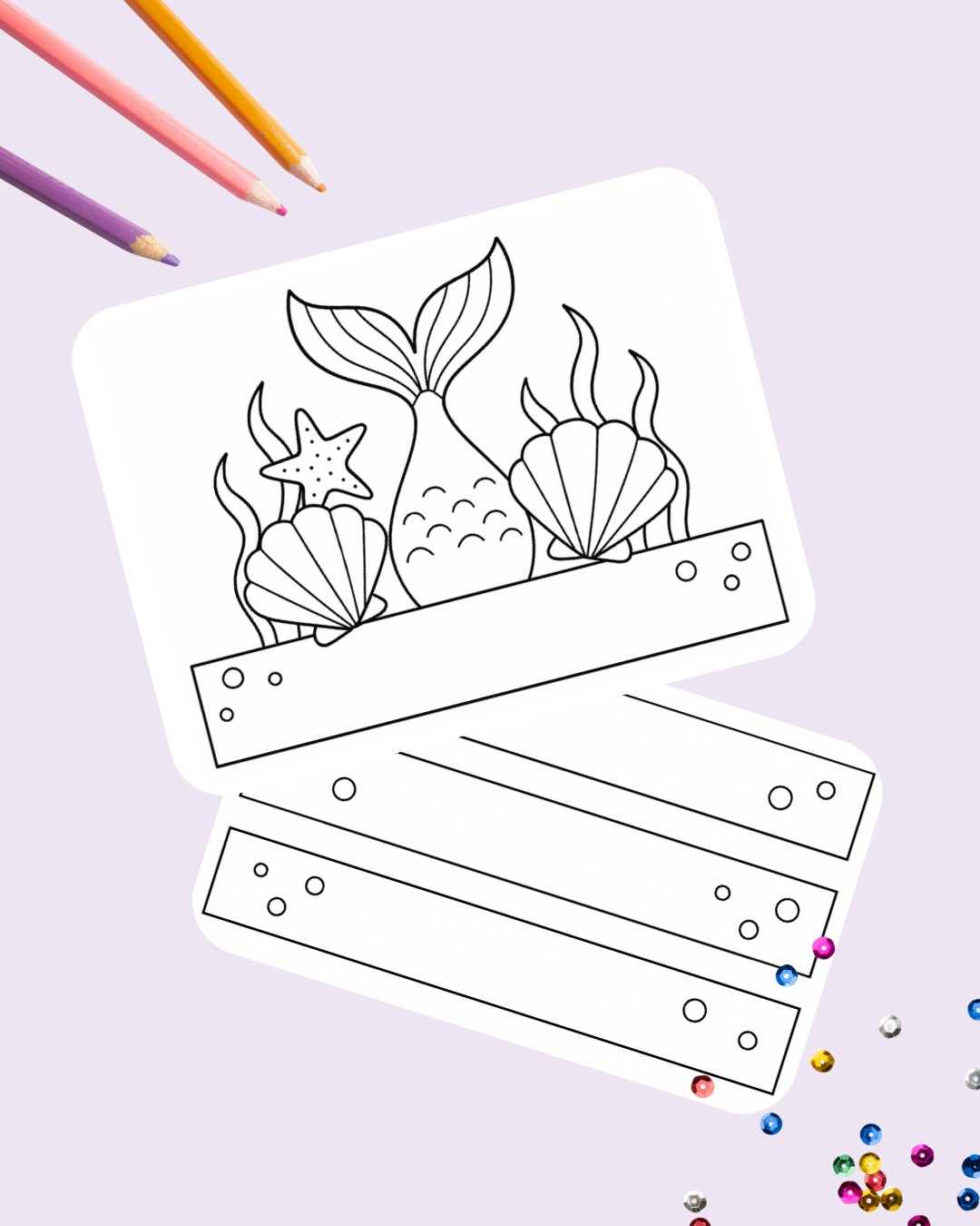 Printable Mermaid Tail Crown